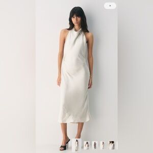 Aritzia Audience Satin Halter Dress